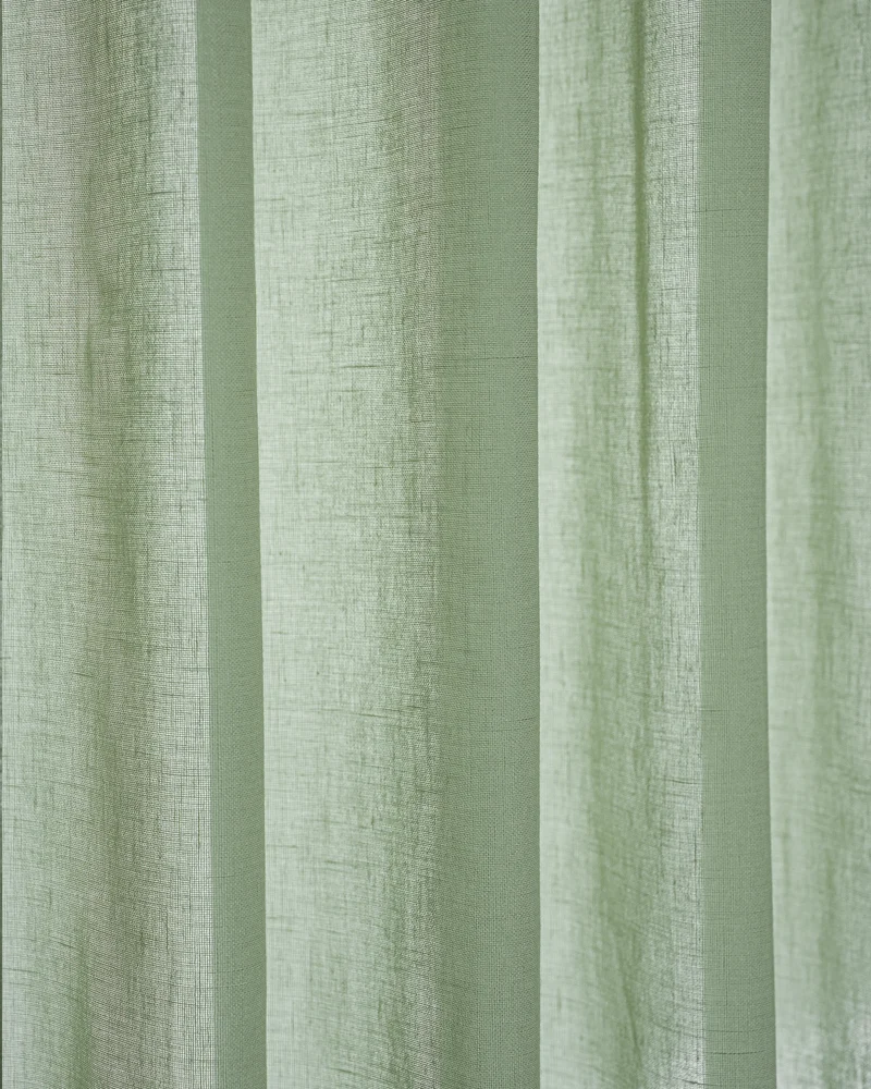 Yarn Sheer Ripple Fold Custom Curtains With Track