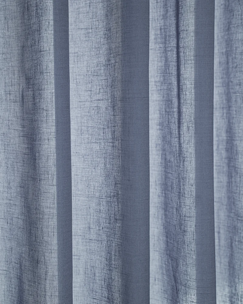 Yarn Sheer Ripple Fold Custom Curtains With Track
