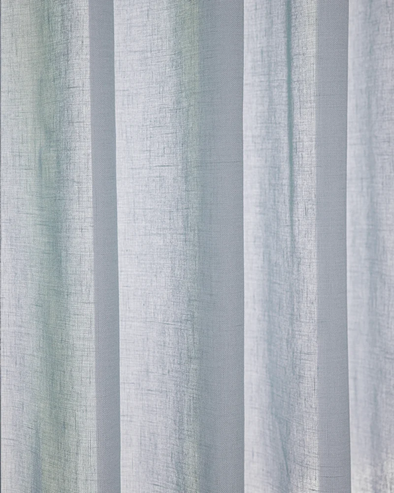 Yarn Sheer Ripple Fold Custom Curtains With Track
