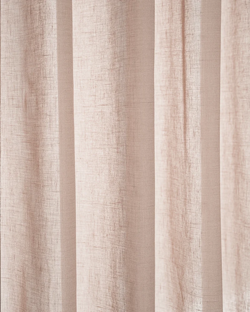Yarn Sheer Ripple Fold Custom Curtains With Track