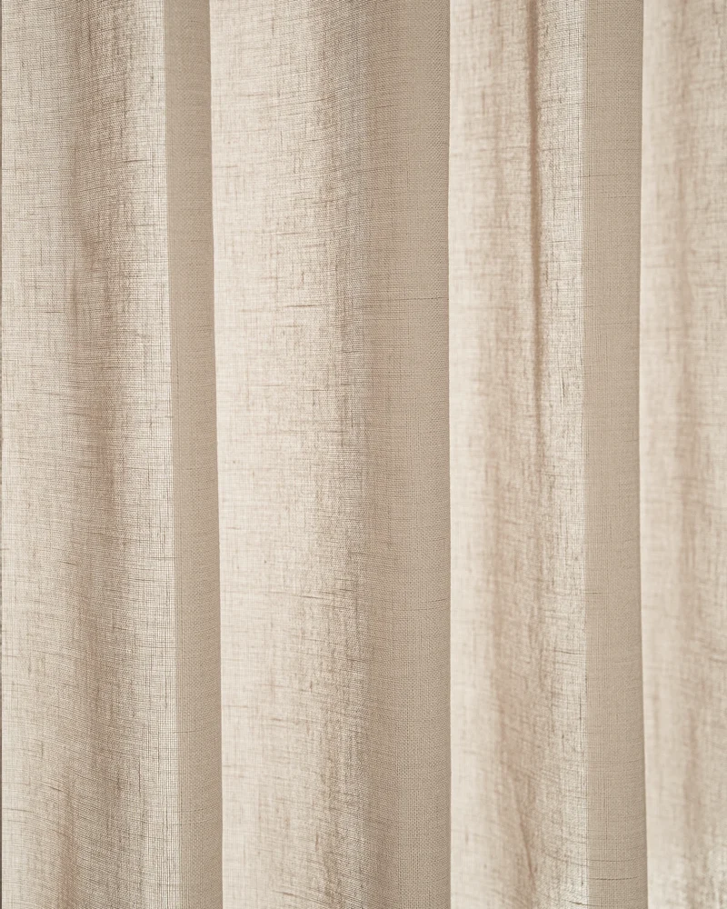 Yarn Sheer Ripple Fold Custom Curtains With Track