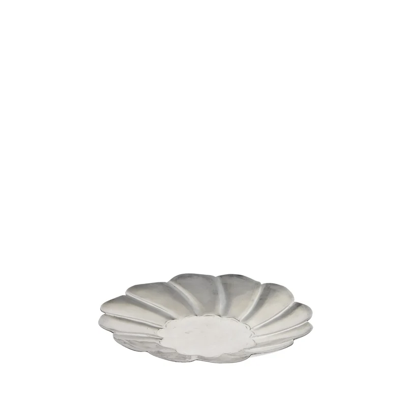 Philine Tablett Ø20 cm. antik silber Stahl