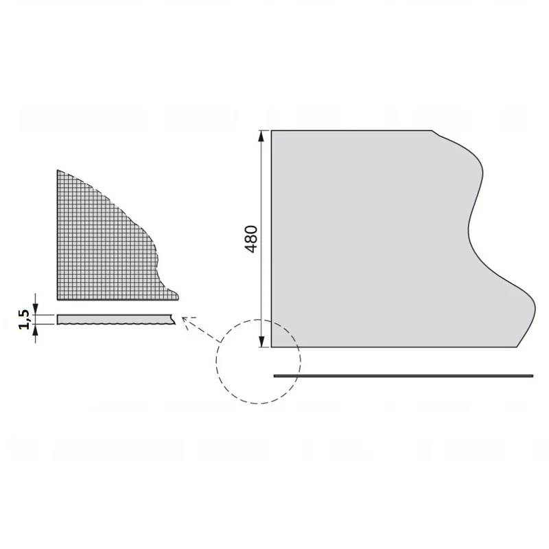 Schubladenmatte - Weiss - Schachbrettmuster - 1 LFM