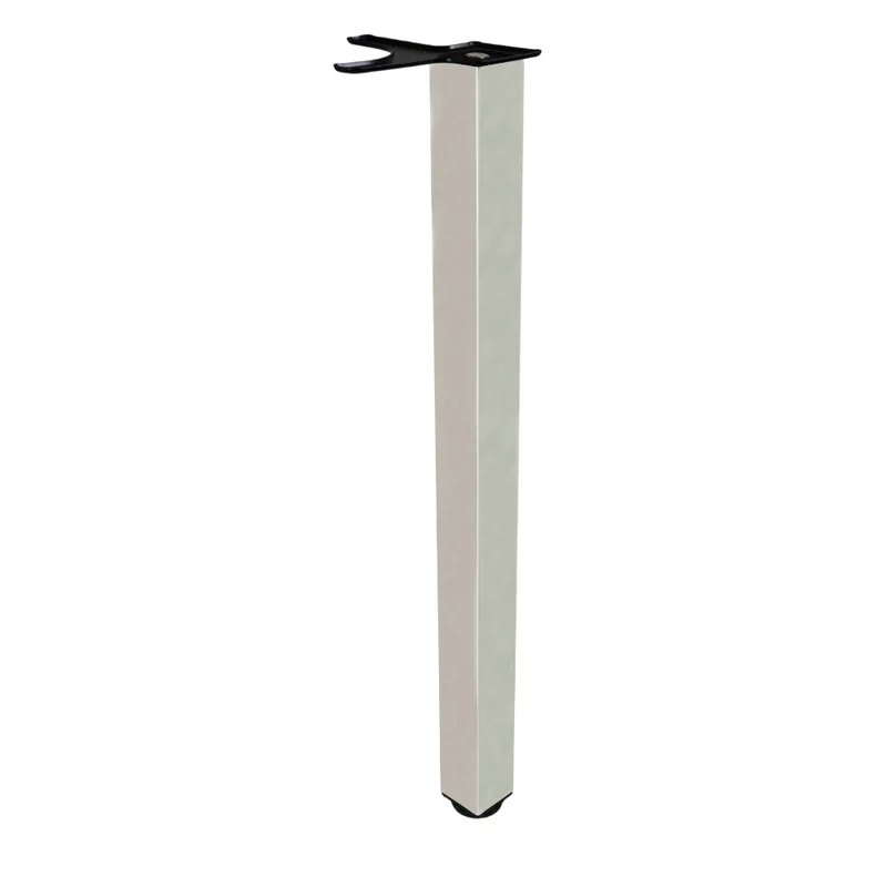 Quadratisches Tischbein 71 cm hoch - Satin, ZnAl Montageplatte