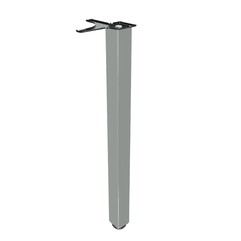 Quadratisches Tischbein 71 cm hoch - Aluminium, ZnAl Montageplatte