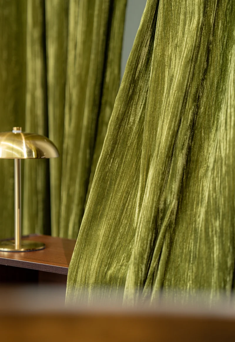 Ripple Velvet Custom Curtain