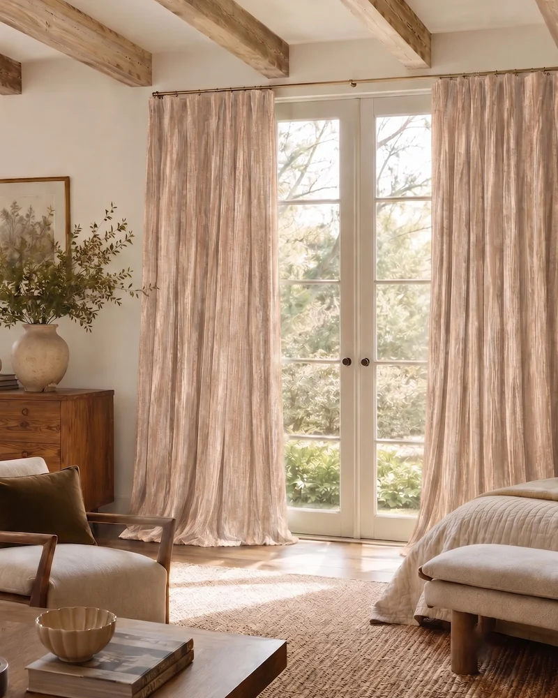 Ripple Velvet Custom Curtain