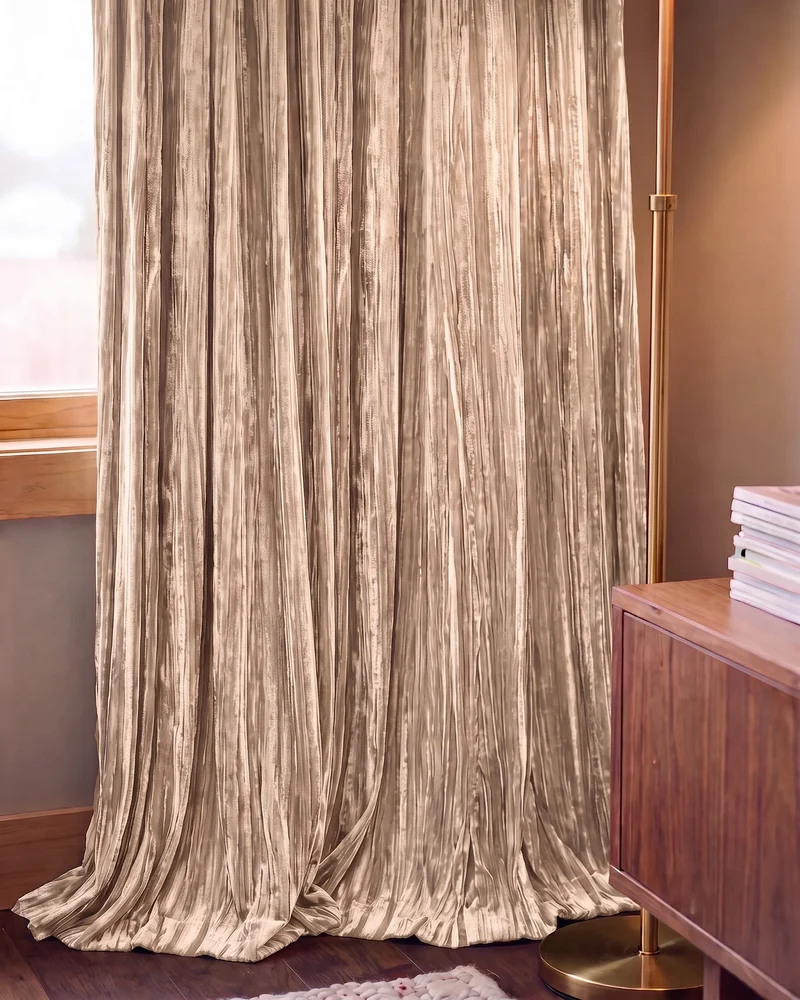 Ripple Velvet Custom Curtain