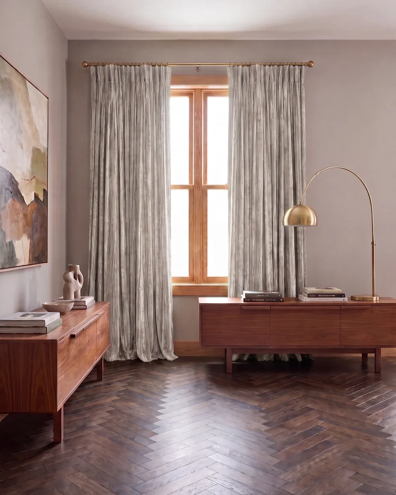 Ripple Velvet Custom Curtain