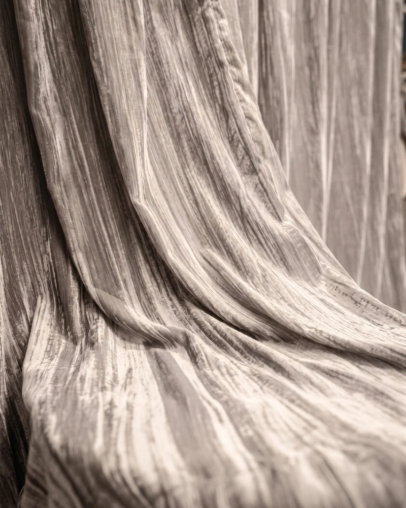 Ripple Velvet Custom Curtain