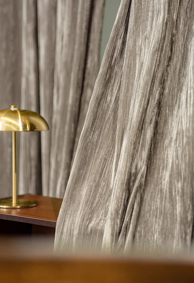 Ripple Velvet Custom Curtain