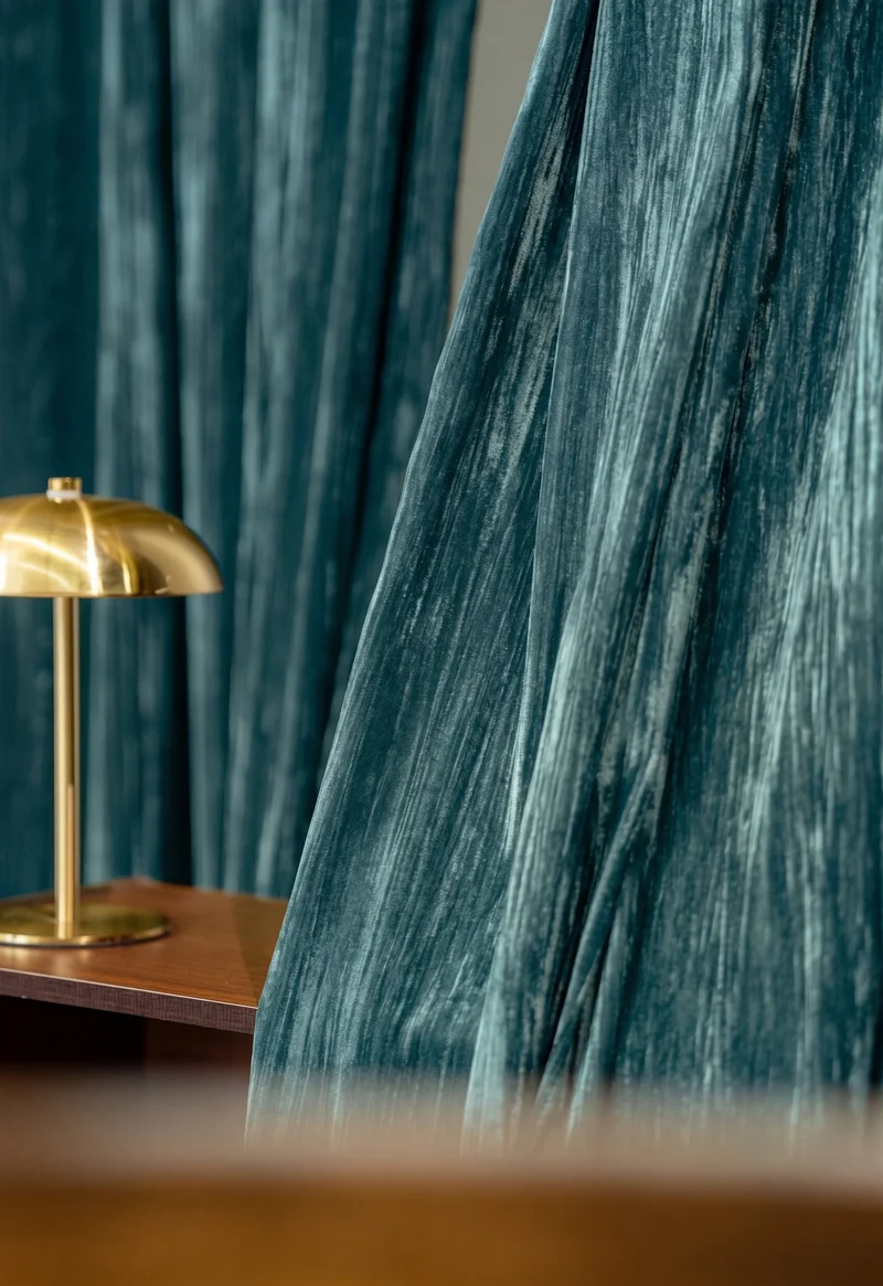 Ripple Velvet Custom Curtain