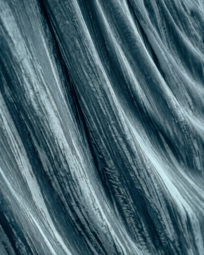 Ripple Velvet Custom Curtain