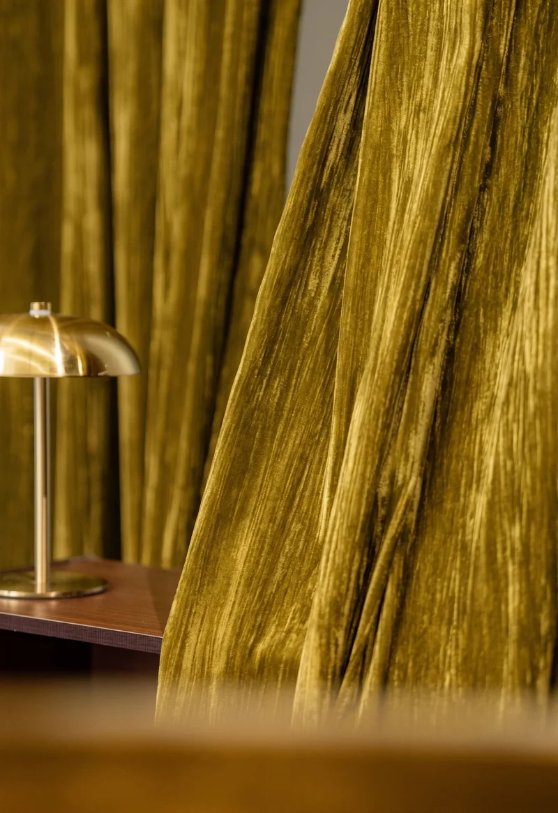 Ripple Velvet Custom Curtain