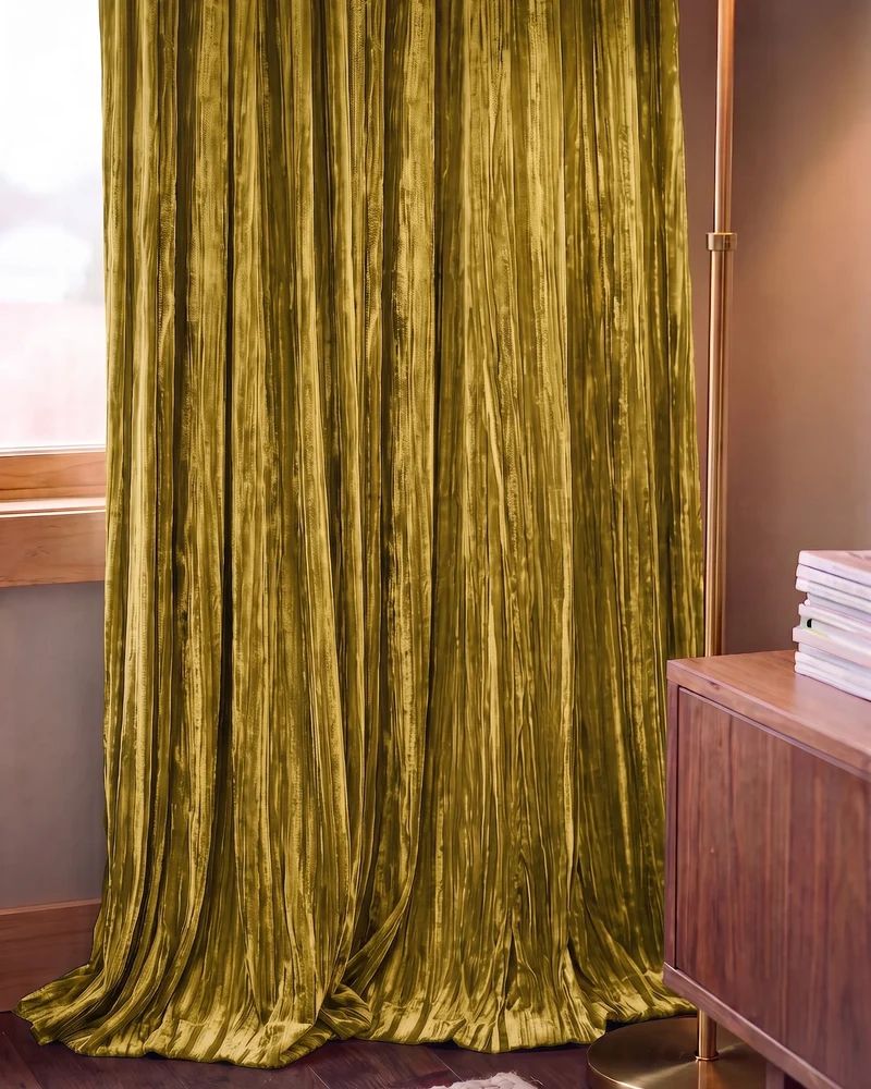 Ripple Velvet Custom Curtain