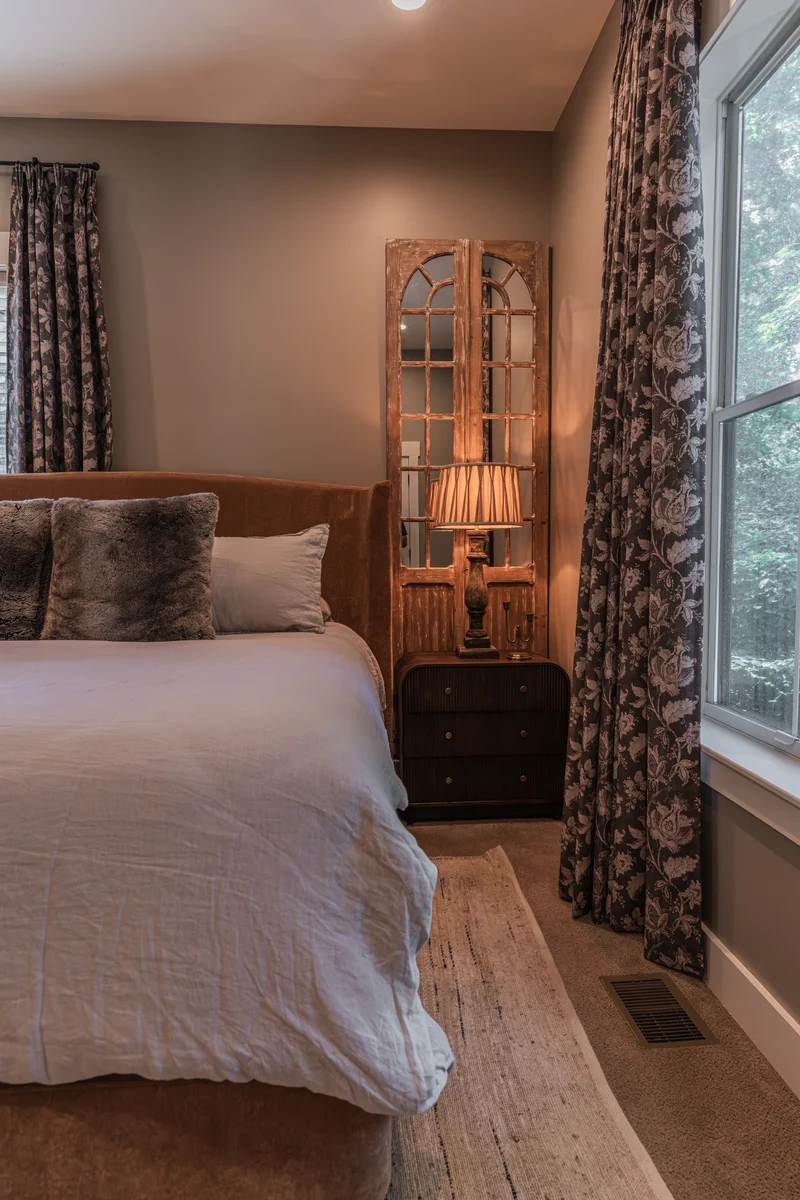 TheNottingHome x TheHues Cottage Bloom Linen Blend Floral Patterned Custom Curtain