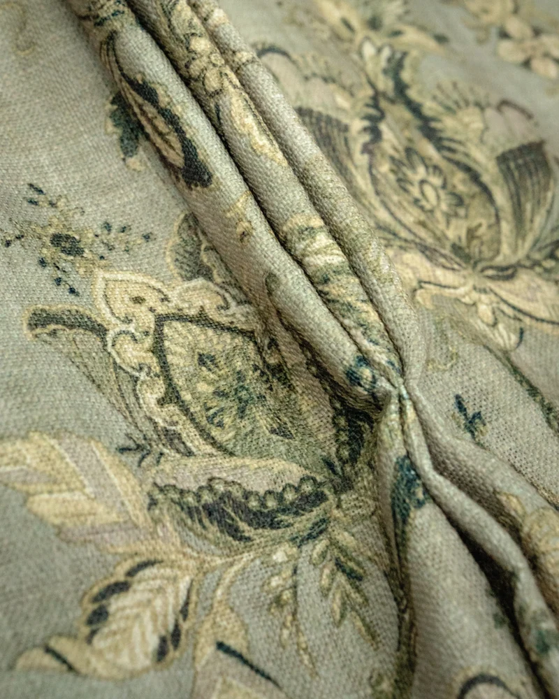 TheNottingHome x TheHues Cottage Bloom Linen Blend Floral Patterned Custom Curtain