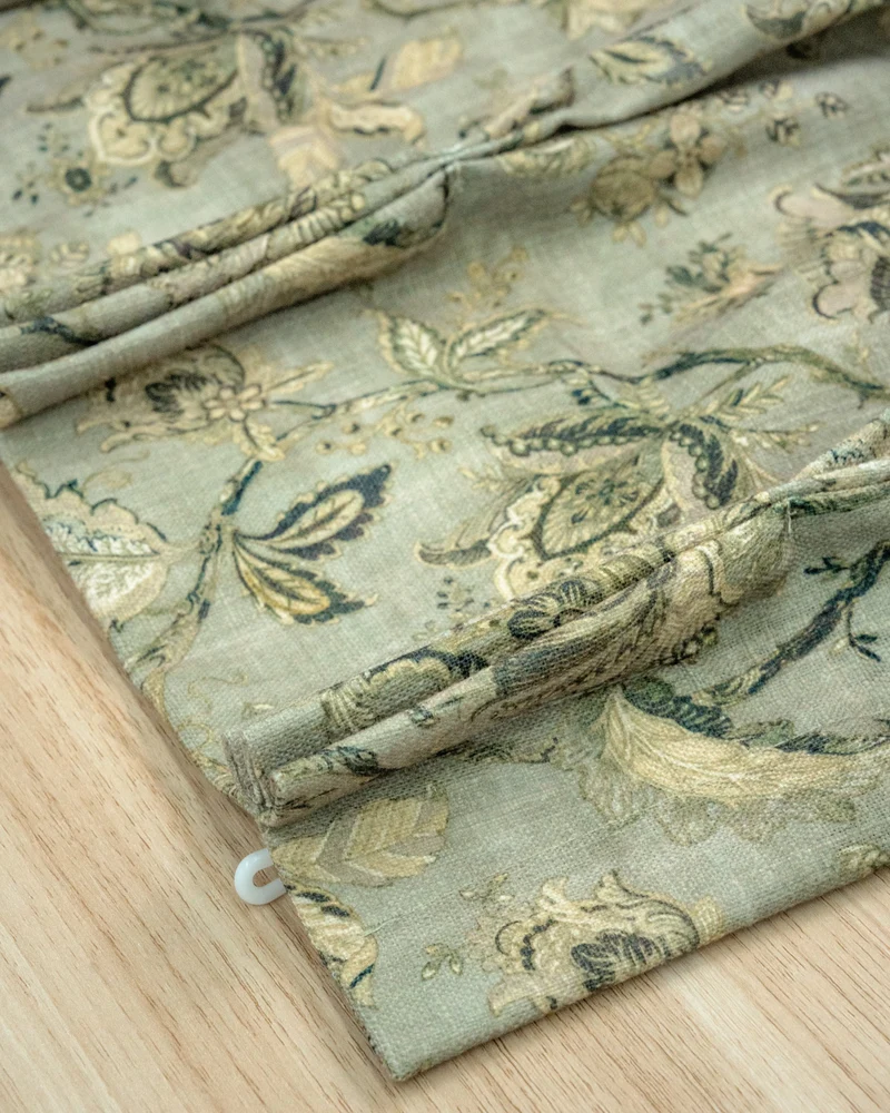 TheNottingHome x TheHues Cottage Bloom Linen Blend Floral Patterned Custom Curtain