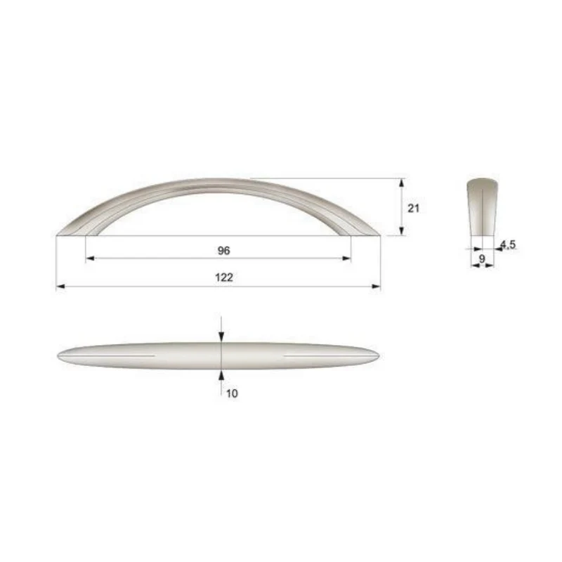 Möbelgriff 96mm UZ04 - Satin