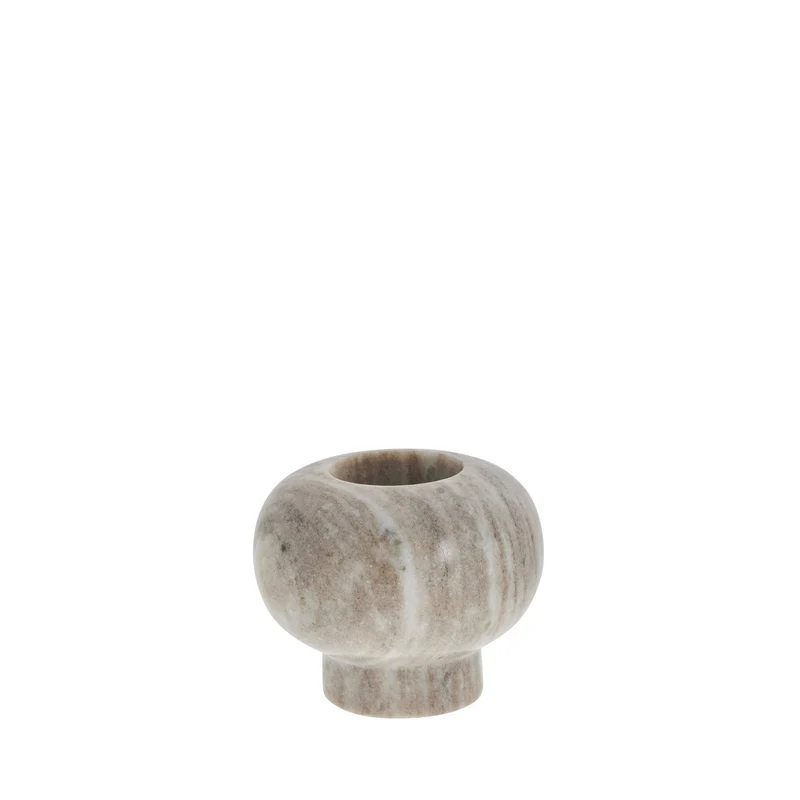 Elina kerzenleuchter Ø9 cm. dunkelbeige Marmor