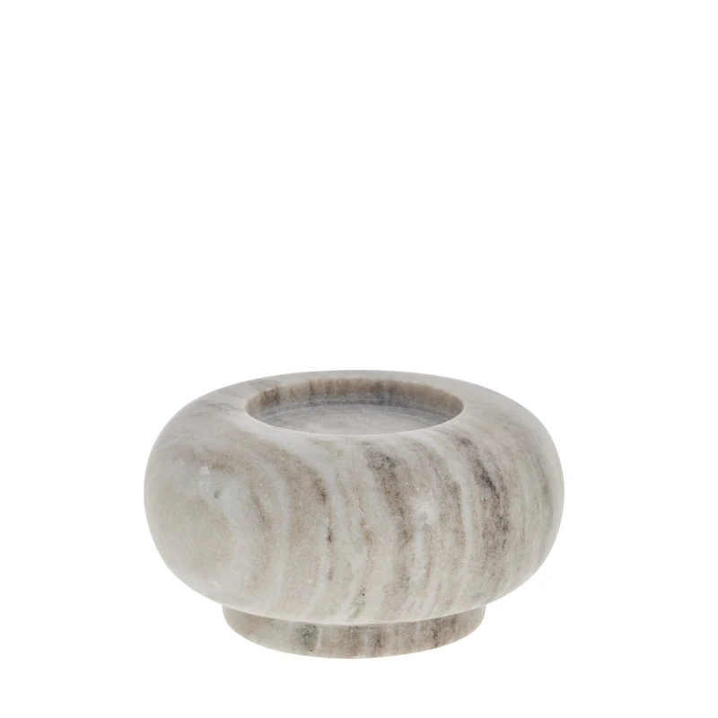 Elina kerzenleuchter Ø14,5 cm. dunkelbeige Marmor