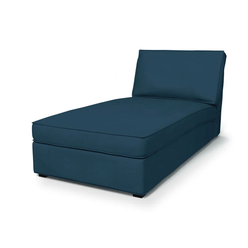Kivik Chaise Longue Hoes - Chenille Blauw #41