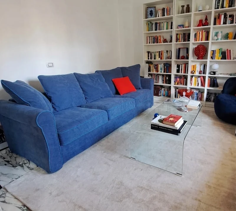 Kivik Chaise Longue Hoes - Chenille Blauw #41