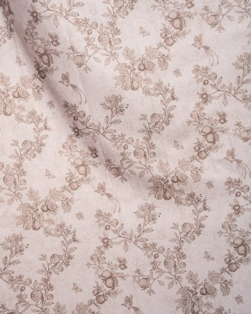 TheNottingHome x TheHues Eden Flat Fold Floral Cordless Custom Roman Shade