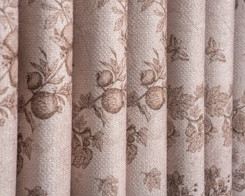TheNottingHome x TheHues Eden Linen Blend Floral Patterned Custom Curtain