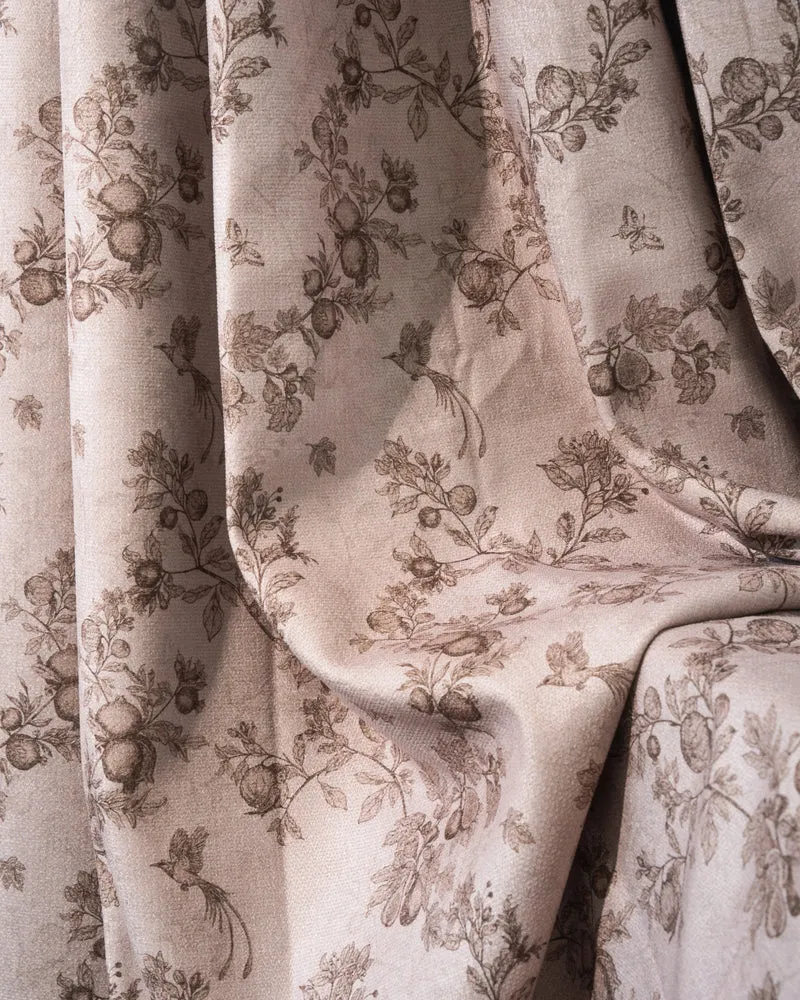 TheNottingHome x TheHues Eden Linen Blend Floral Patterned Custom Curtain