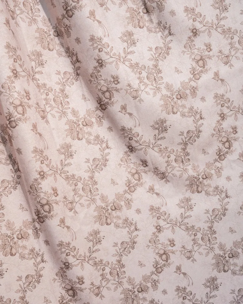 TheNottingHome x TheHues Eden Linen Blend Floral Patterned Custom Curtain