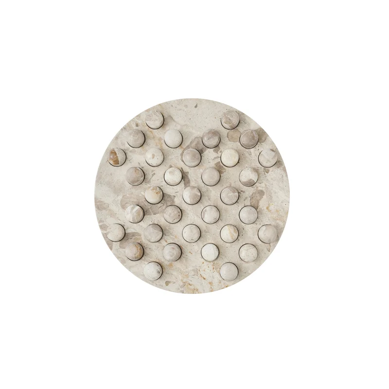 Ellia Solitaire-Brettspiel 25 cm. leinen Marmor