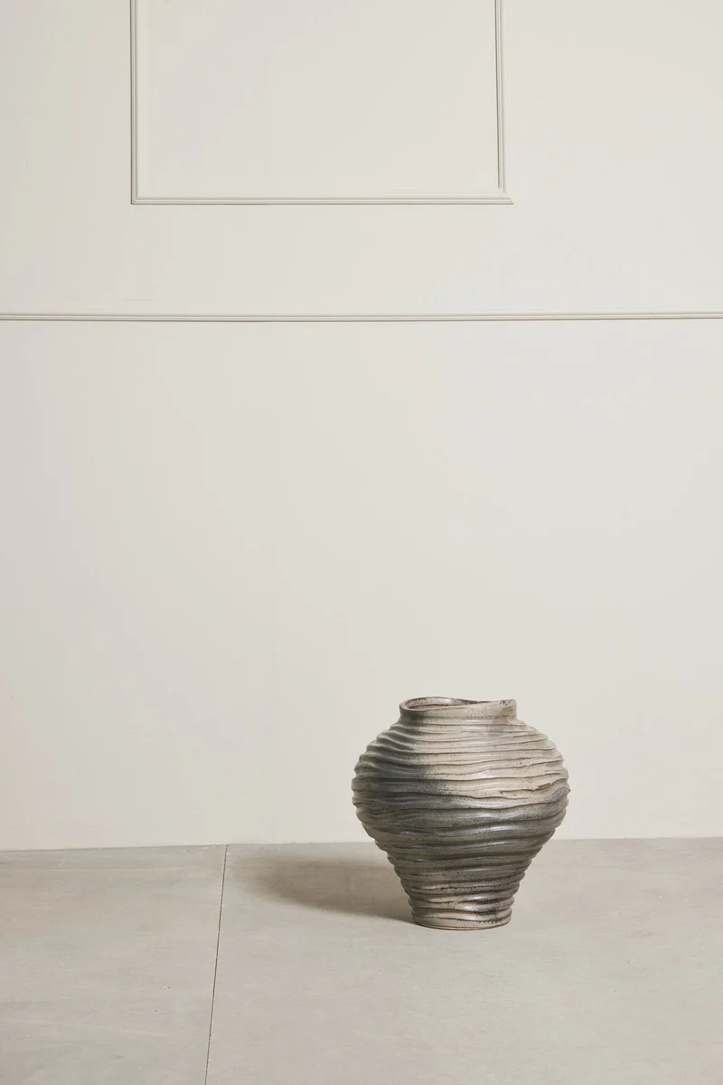 Hielle Vase grau H31 cm