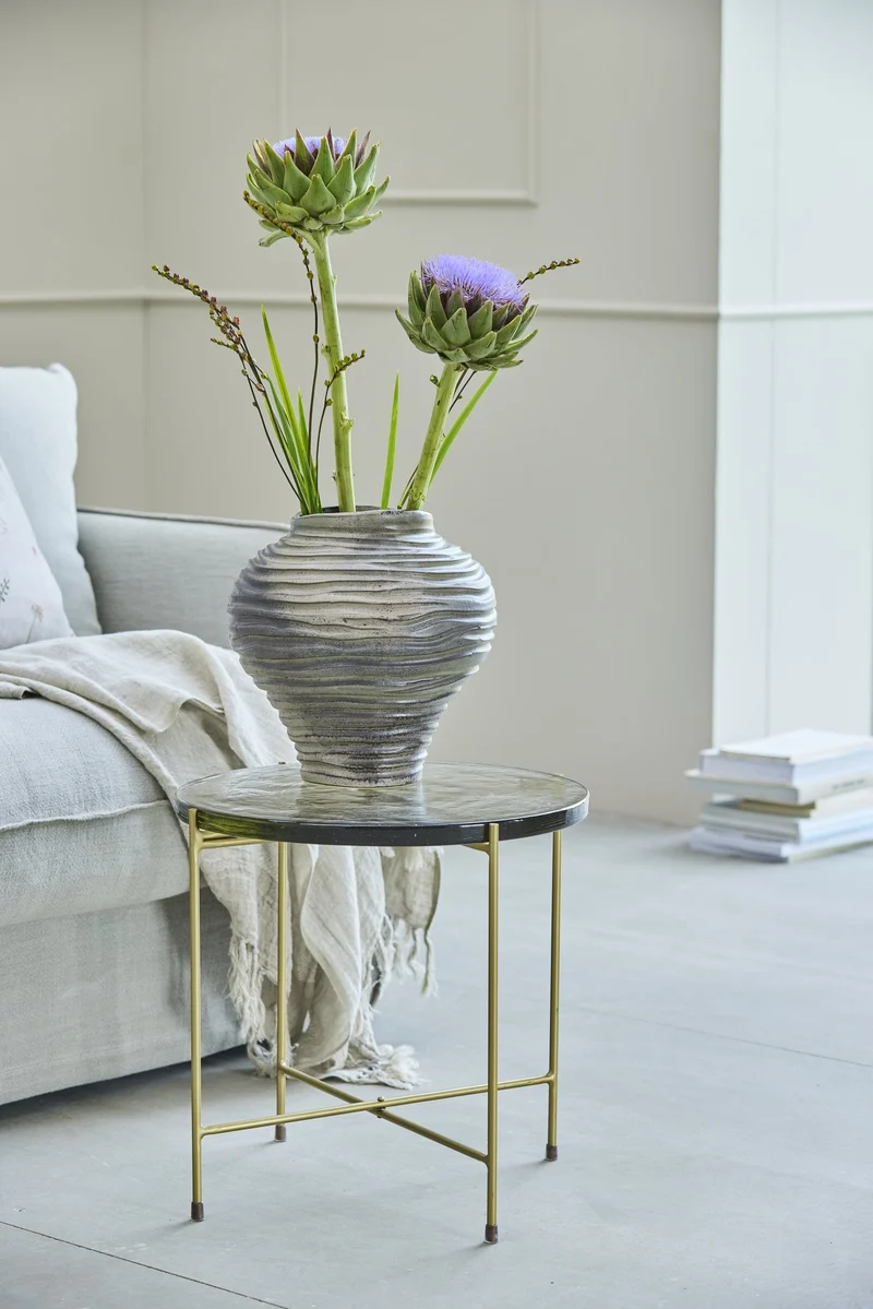Hielle Vase grau H31 cm