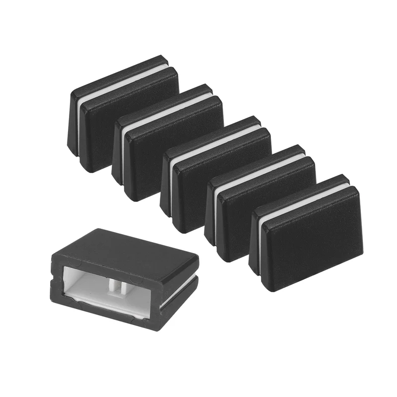 6Pcs Mixer Slider Fader Caps Universal Fader Knobs, Black