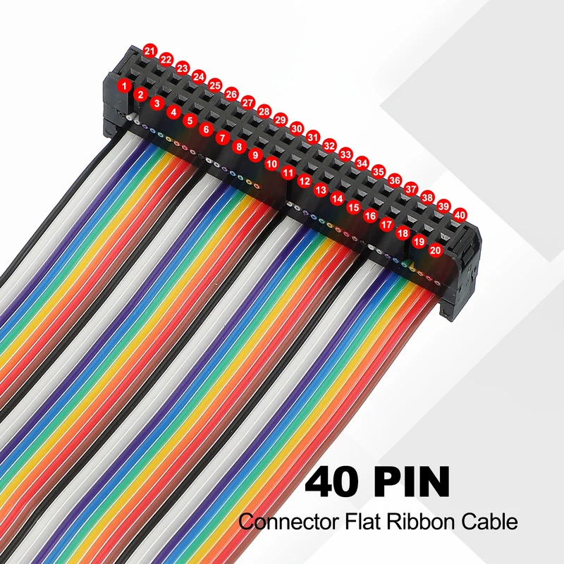 40 Pin IDC Connector Flat Ribbon Cable 2.54mm Pitch Length 300mm Wide 50mm 2Pcs