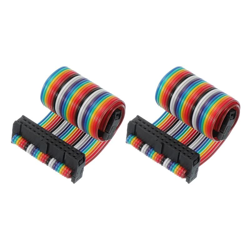 26 Pin IDC Connector Flat Ribbon Cable 2.54mm Pitch Length 150mm Wide 33mm 2Pcs