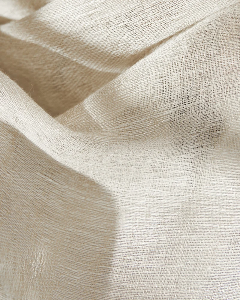 Silhouette Linen Blend Woven Sheer Custom Curtain