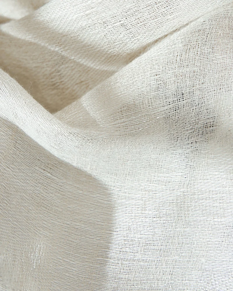 Silhouette Linen Blend Woven Sheer Custom Curtain
