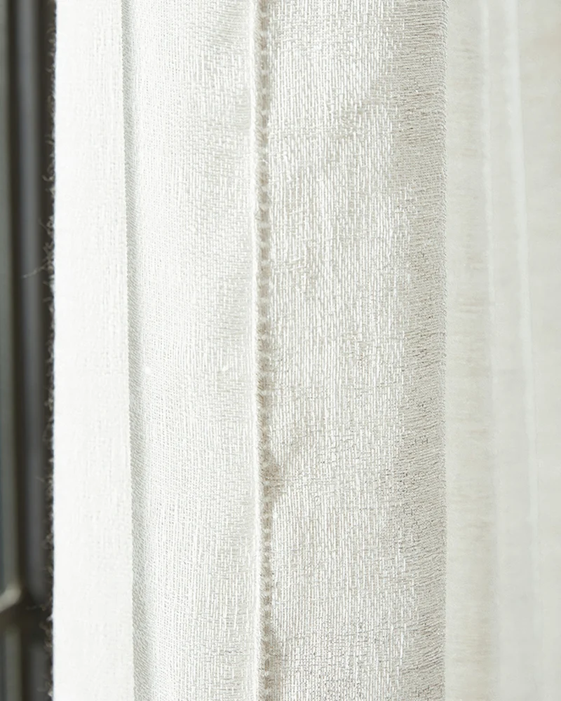 Silhouette Linen Blend Woven Sheer Custom Curtain