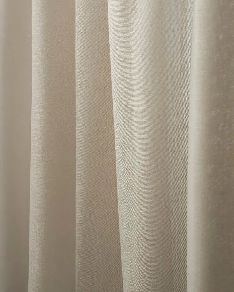 Sabrina Linen Look Lightweight Custom Outdoor Sheer Curtain Swatches