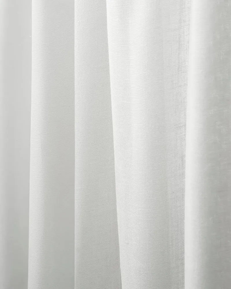 Sabrina Linen Look Lightweight Custom Outdoor Sheer Curtain Swatches