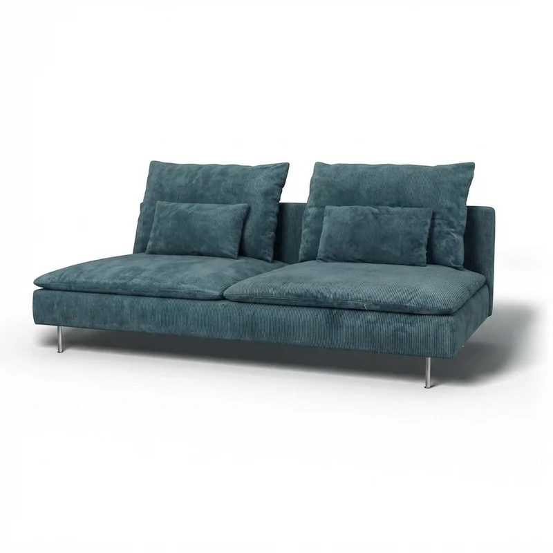 Söderhamn 3-zits Element Hoes - Corduroy Petrol Blauw #15