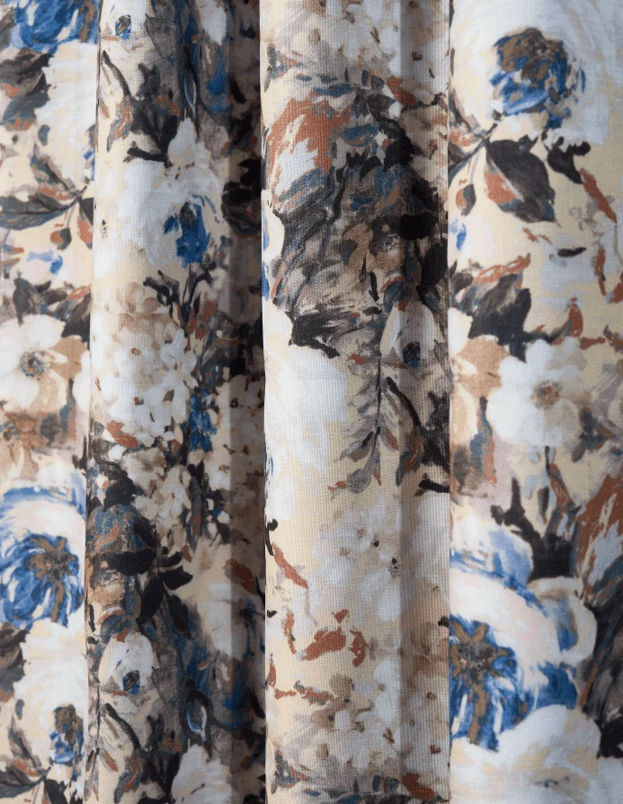 Canvas Velvet Floral Fabric Swatches