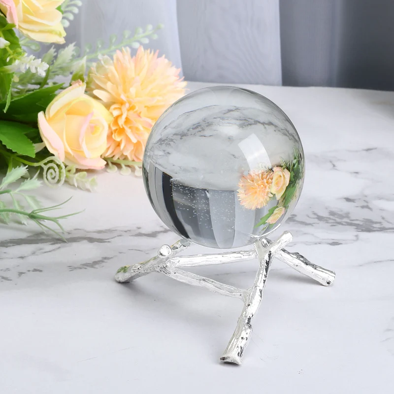 Crystal Ball Stand Sphere Display Stand for 30 to 40mm Balls Tree Tripod, Golden