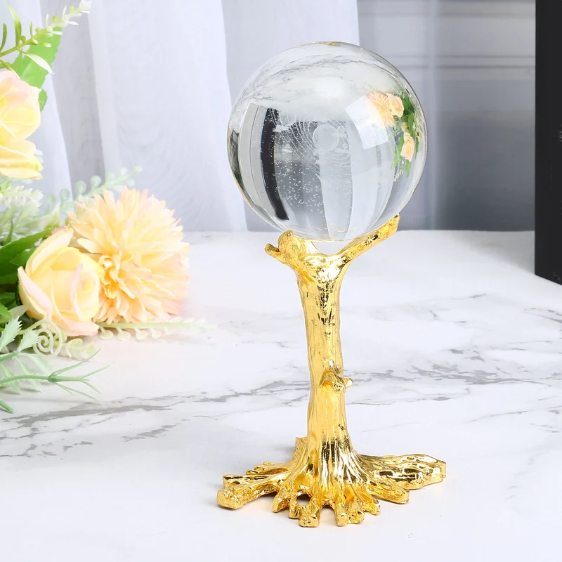 Crystal Ball Stand Sphere Display Stand for 40 to 60mm Balls Tree Shape, Golden