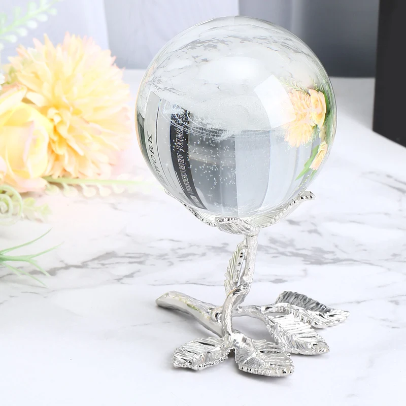 Crystal Ball Stand Sphere Display Stand for 50 to 80mm Balls Rose Shape, Golden