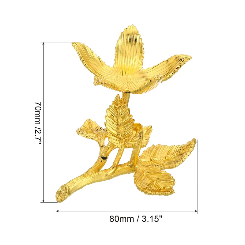 Crystal Ball Stand Sphere Display Stand for 50 to 80mm Balls Rose Shape, Golden