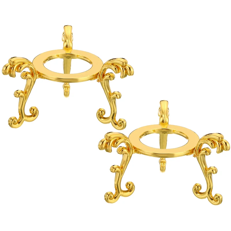 Crystal Ball Stand 2pcs Sphere Display Stand for 40 to 60mm Balls, Golden