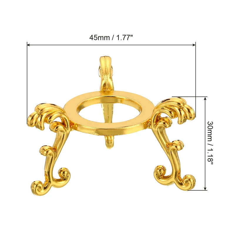 Crystal Ball Stand 2pcs Sphere Display Stand for 40 to 60mm Balls, Golden